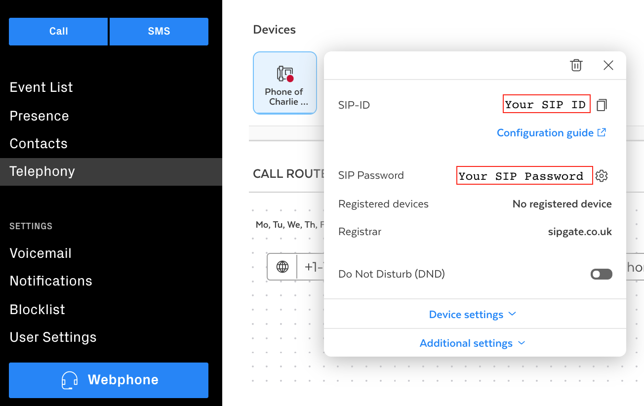 Where can I find my SIP Credentials (SIP ID and SIP Password)? – sipgate  team UK