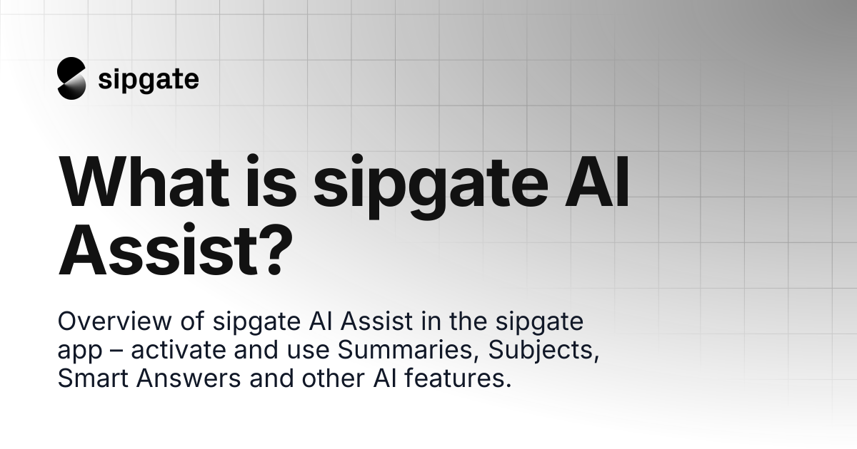 sipgate app AI Features | sipgate Help Center