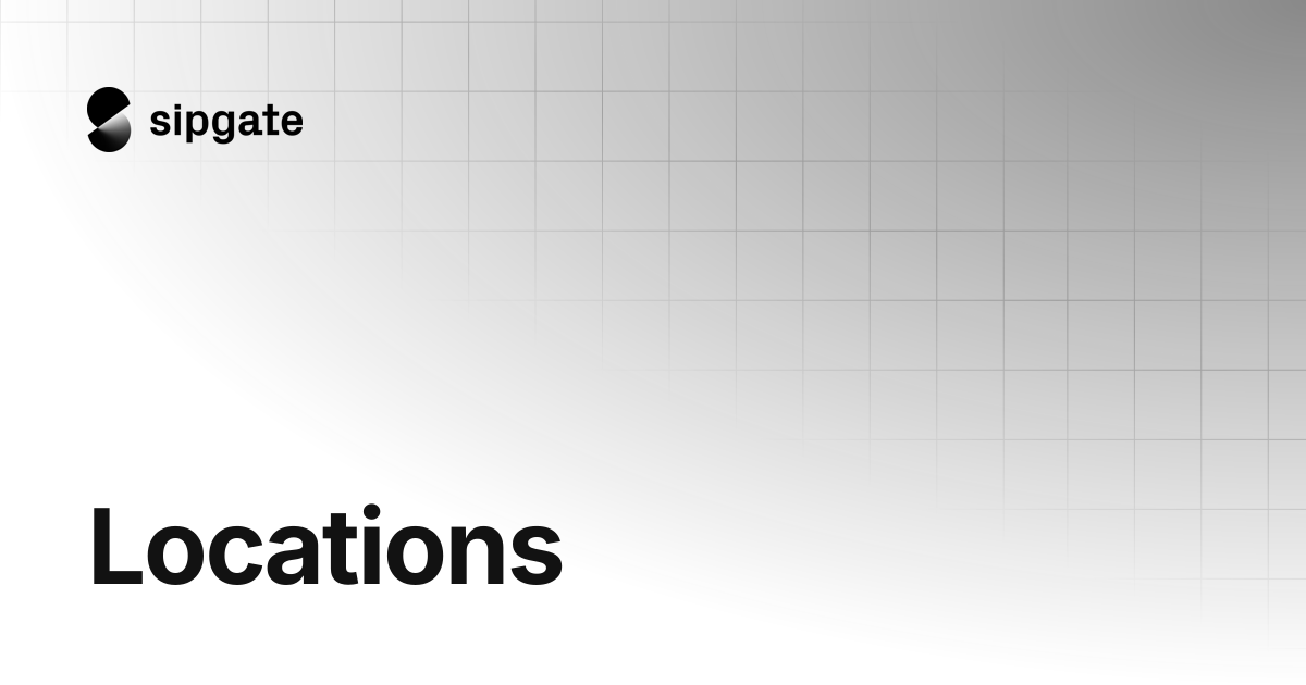 Locations | sipgate Help Center