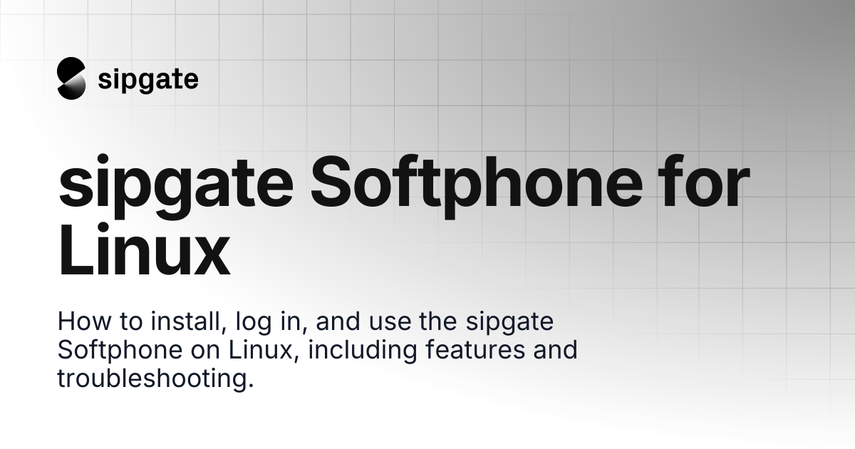 sipgate Softphone for Linux | sipgate Help Center